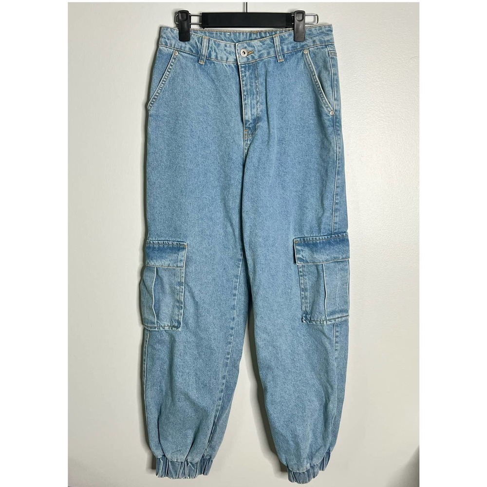 The Ragged Priest Light Blue Cargo Boyfriend Jeans - Picture 2 of 8